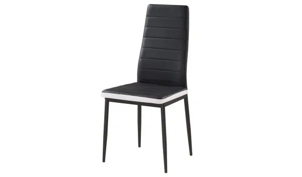 CHAISE TOLIA SIMILI NOIR BLANC | Eurostore