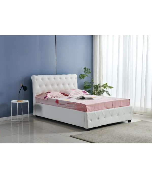 LIT CAPITONNE BLANC 140x190/ref:2 | MULTI-AFFAIRES