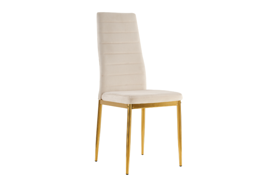 CHAISE TOLIA GOLD VELOURS BEIGE | Eurostore