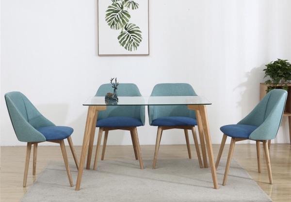 MIRAGE TABLE A MANGER VERRE TRANSPARENT 130x70 cm | MULTI-AFFAIRES