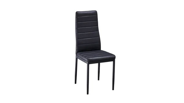 CHAISE TOLIA SIMILI NOIR | Eurostore