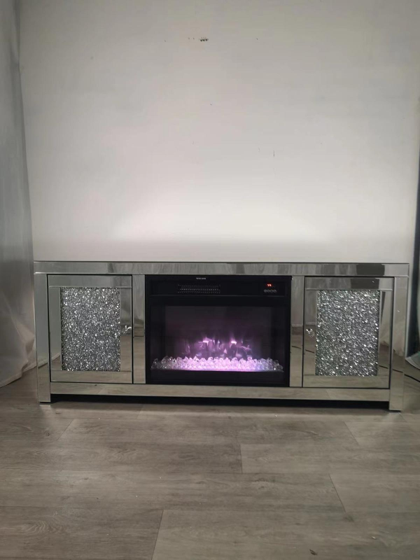 MEUBLE TV CHEMINEE HILARY 150x41x61CM | MULTI-AFFAIRES