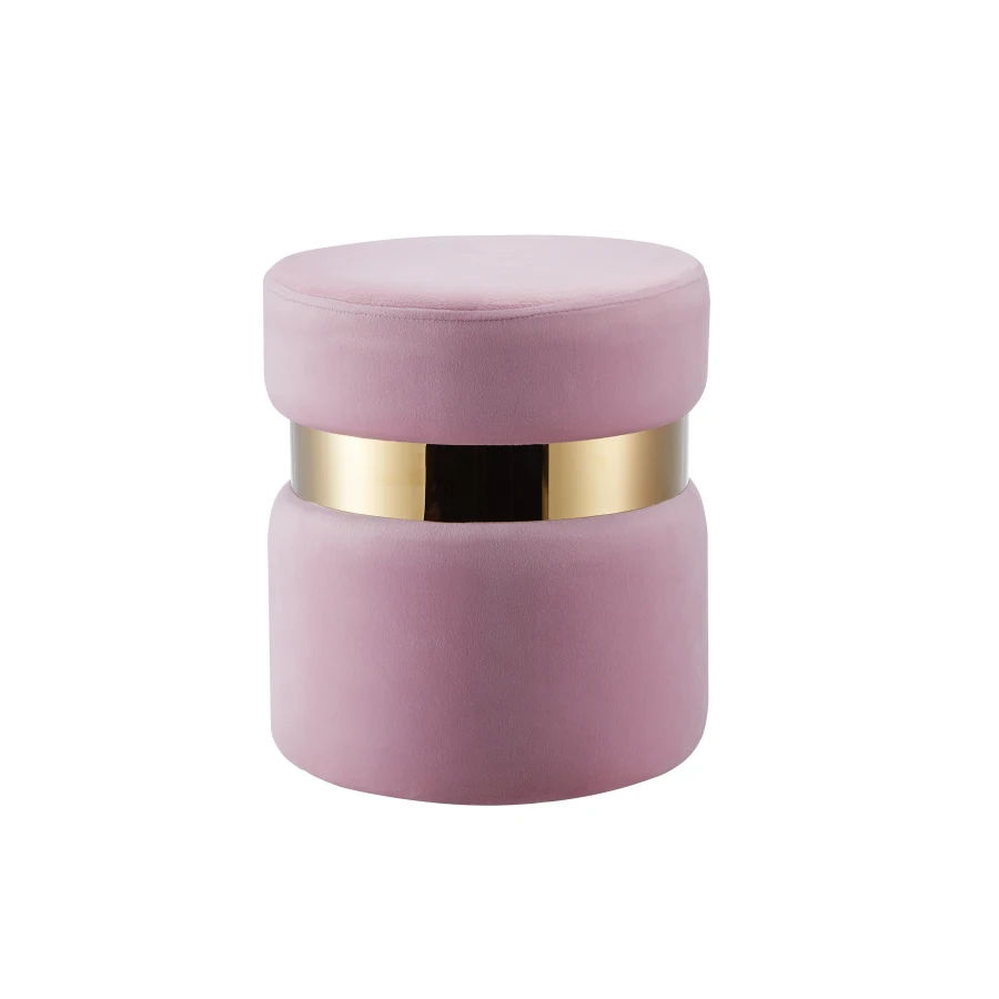 POUF P01 ROSE D35xH40cm | Eurostore