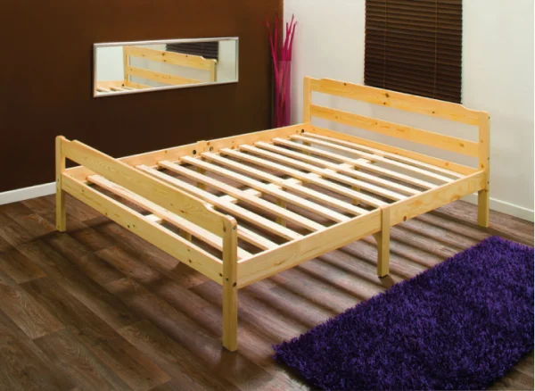 LIT DAVID EN PIN NATUREL 140x190cm | Eurostore