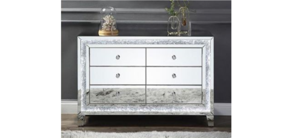 COMMODE MIROIR ET LED 120x40x80cm | MULTI-AFFAIRES