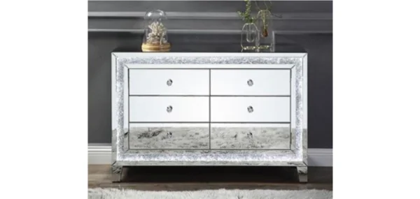 COMMODE MIROIR ET LED 120x40x80cm | MULTI-AFFAIRES