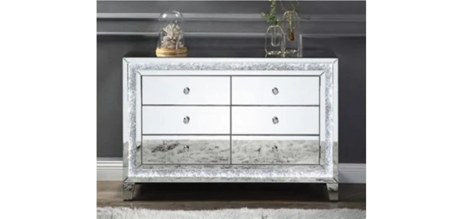 COMMODE MIROIR ET LED 120x40x80cm | MULTI-AFFAIRES
