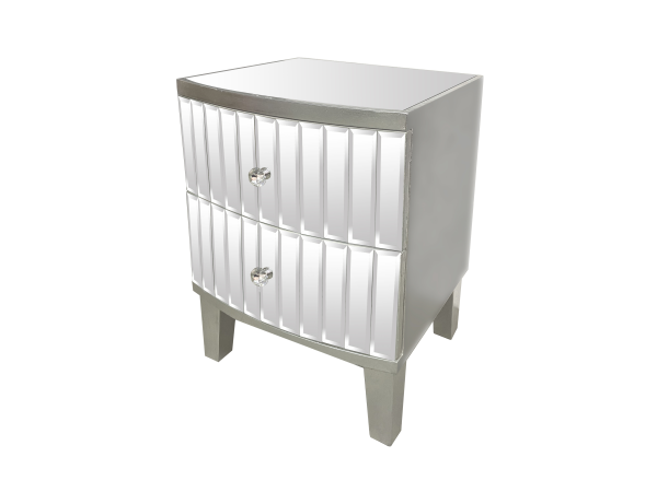 CHEVET JULIETTA MIROIR 45X40X59cm | MULTI-AFFAIRES
