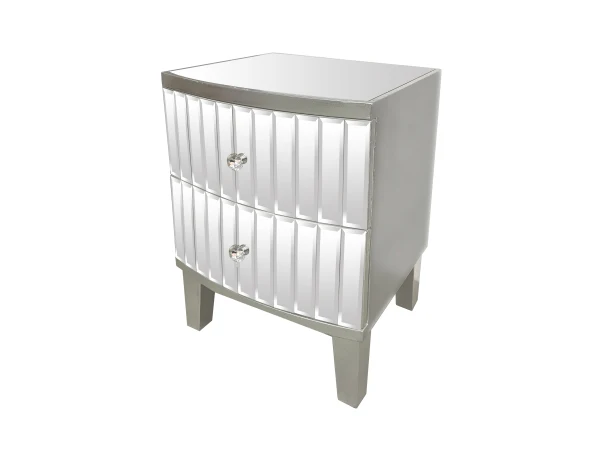 CHEVET JULIETTA MIROIR 45X40X59cm | MULTI-AFFAIRES