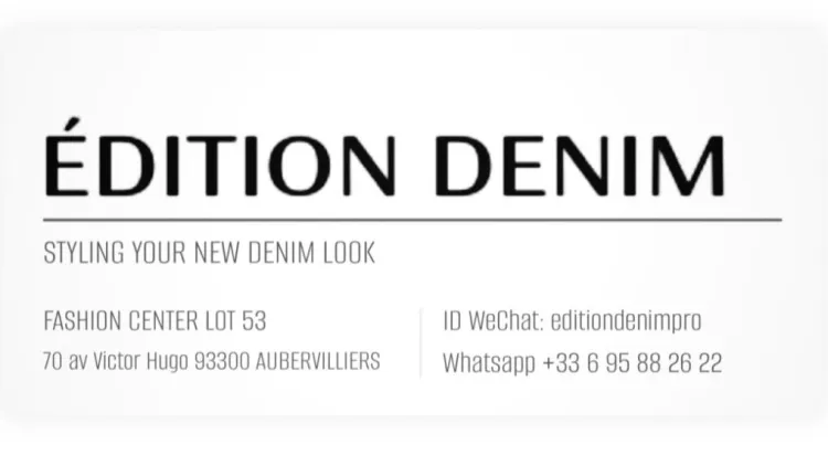 Denim from clothing wholesaler EDITION DENIM in France