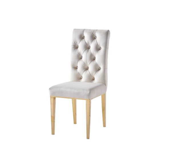 CHAISE NEW NEVADA CAPITONNEE GOLD ECRU | Eurostore