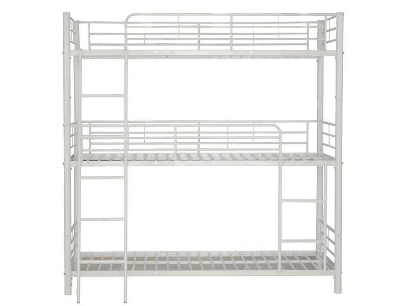LIT SUPERPOSÉ TRIO EN METAL BLANC 1 PLACE 90x190 cm | MULTI-AFFAIRES