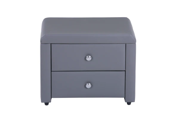 CHEVET MALTE GRIS 50x38x38 cm | MULTI-AFFAIRES