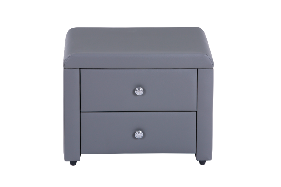 CHEVET MALTE GRIS 50x38x38 cm | MULTI-AFFAIRES