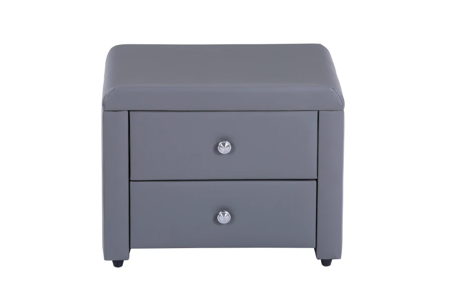 CHEVET MALTE GRIS 50x38x38 cm | MULTI-AFFAIRES