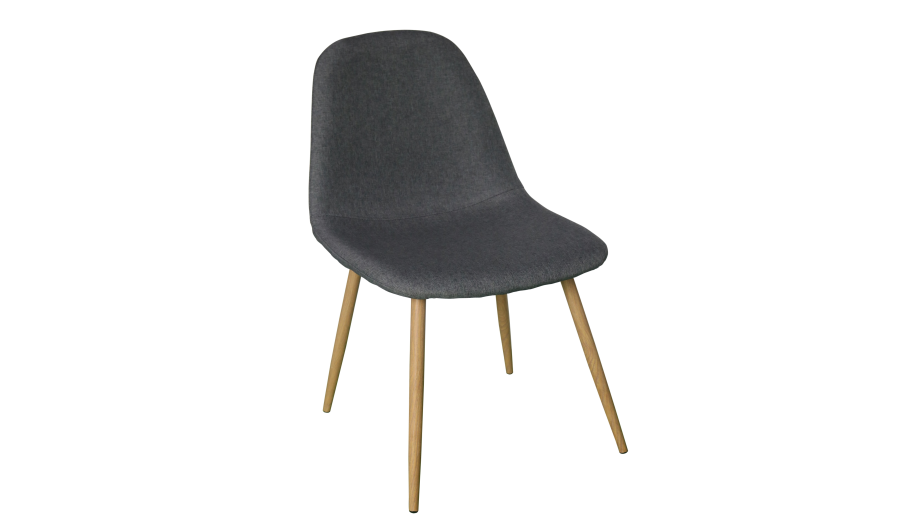 CHAISE  SCANDINAVE VALBERG TISSU GRIS PIEDS BOIS | MULTI-AFFAIRES