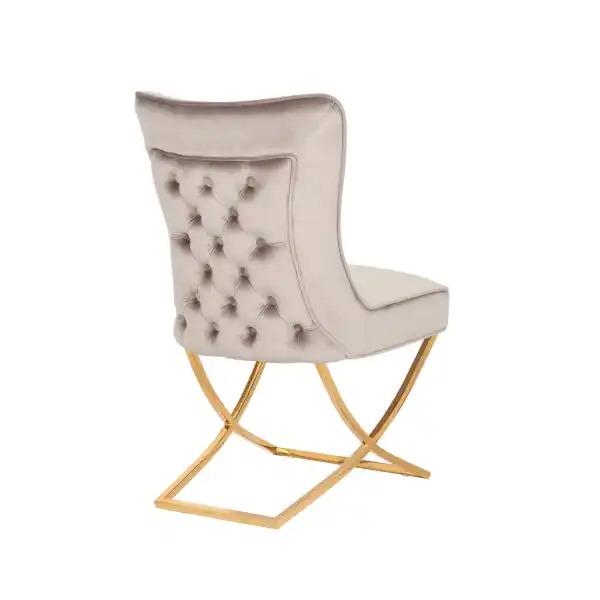 CHAISE GABI TAUPE DORE | Eurostore