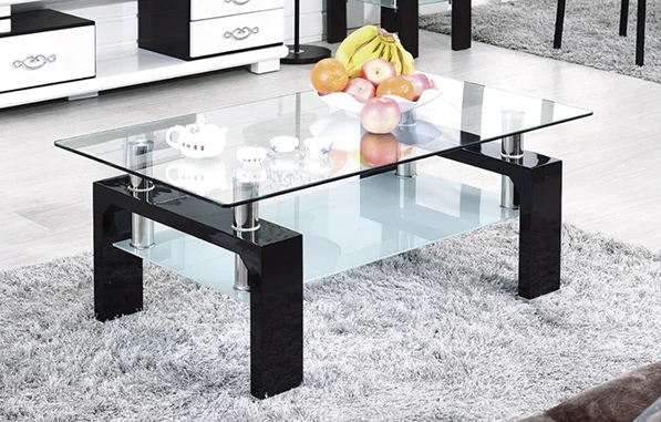 TABLE BASSE GLORIA NOIR TRANSPARENT | Eurostore